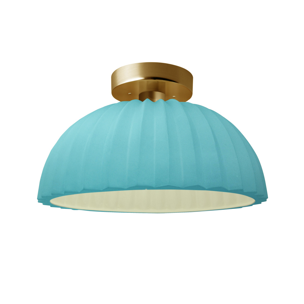 Pleated Dome Semi-Flush