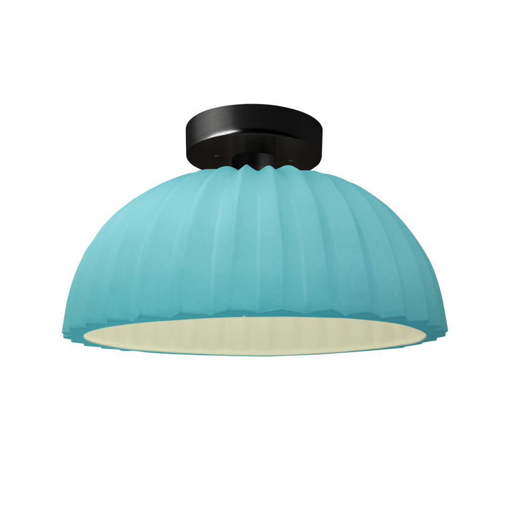 Pleated Dome LED Semi-Flush