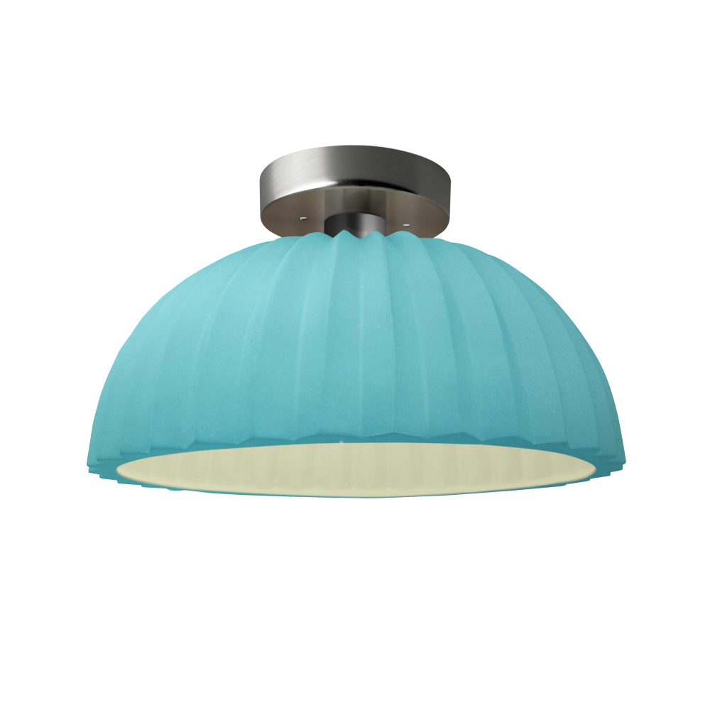 Pleated Dome Semi-Flush