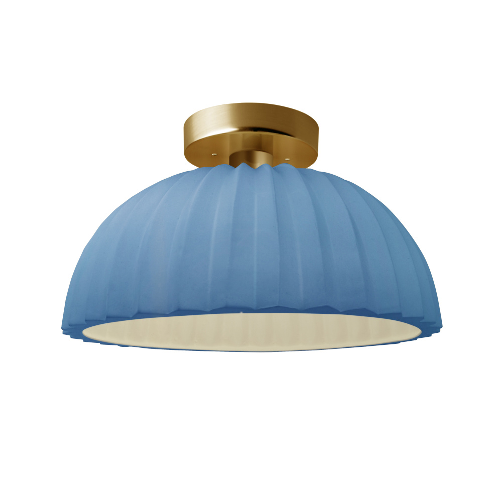 Pleated Dome Semi-Flush