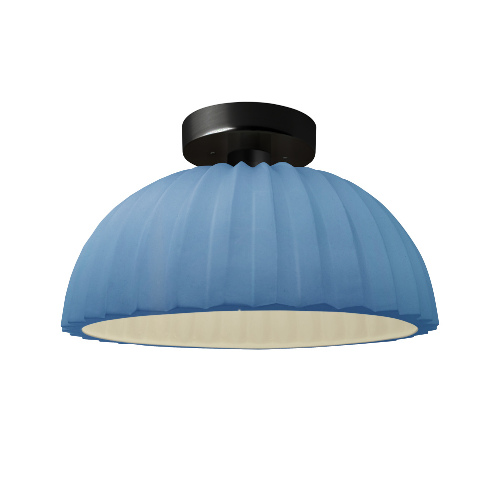 Pleated Dome Semi-Flush