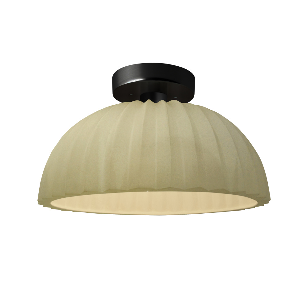 Pleated Dome LED Semi-Flush