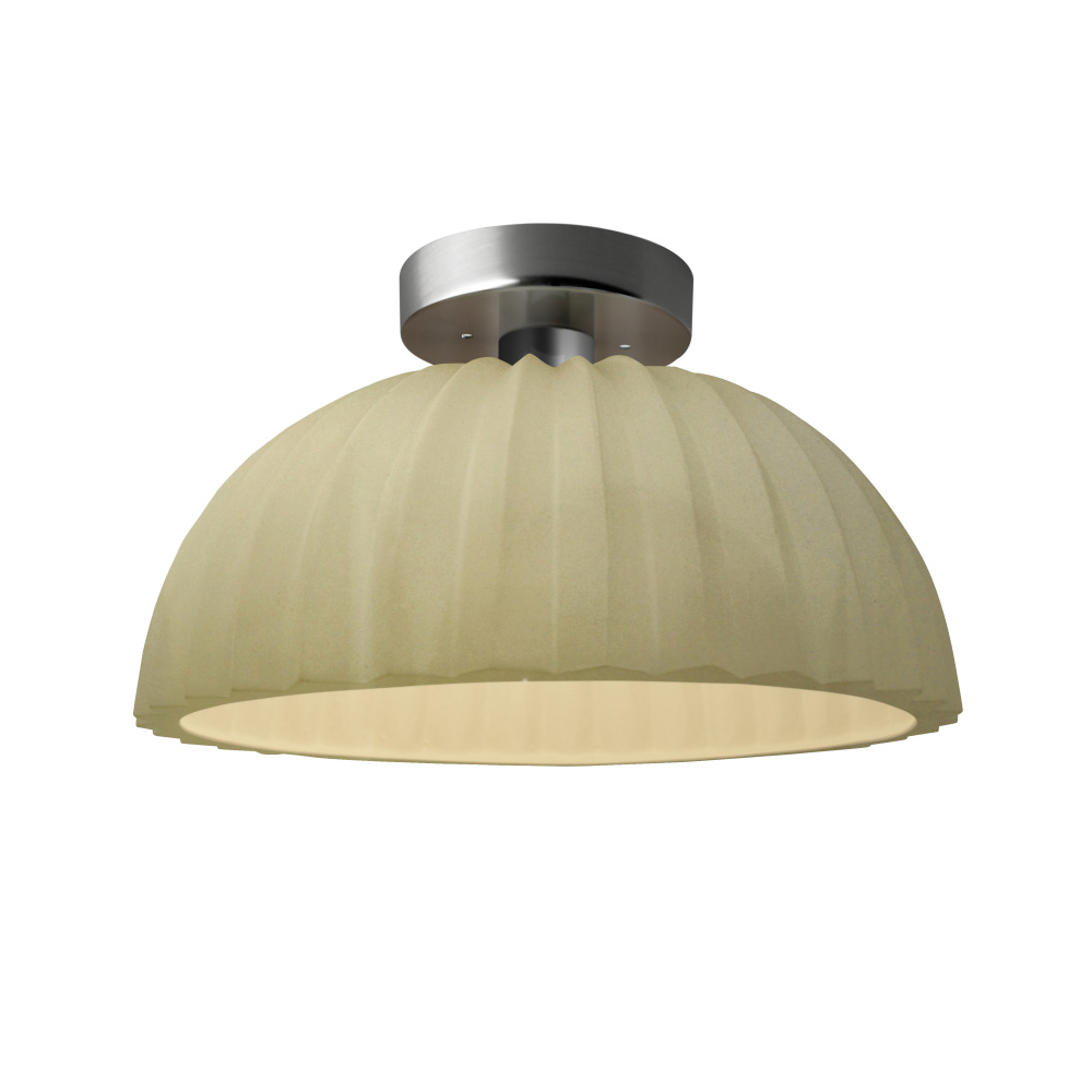 Pleated Dome Semi-Flush