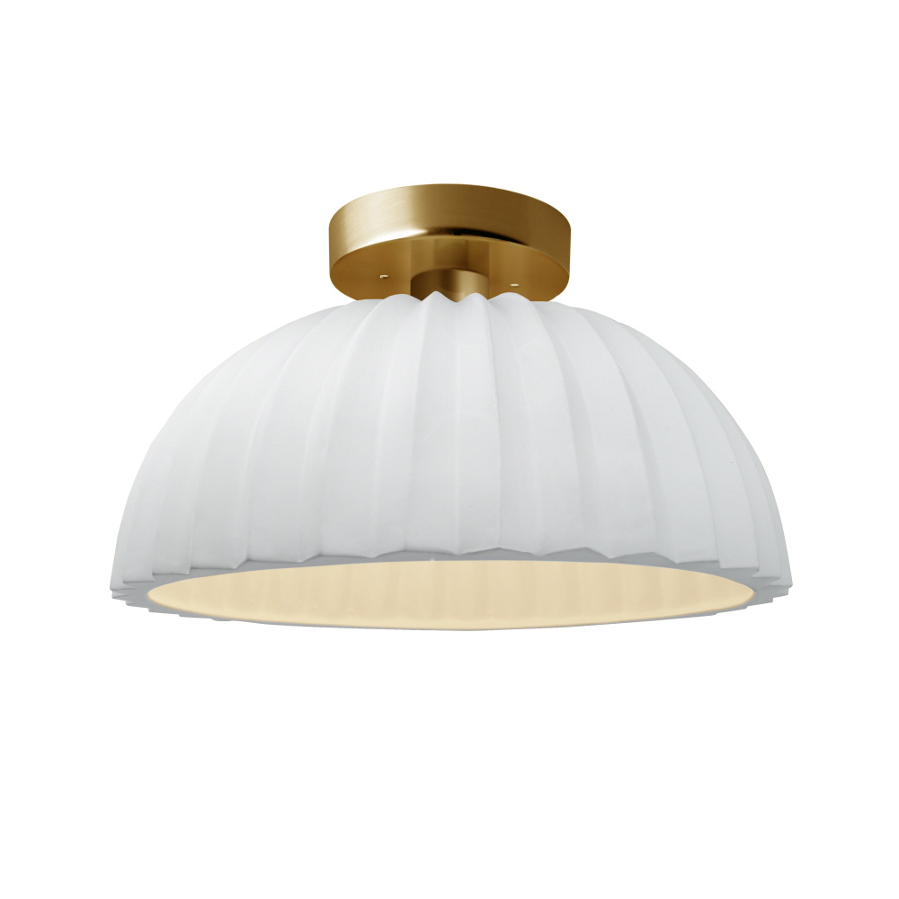 Pleated Dome LED Semi-Flush