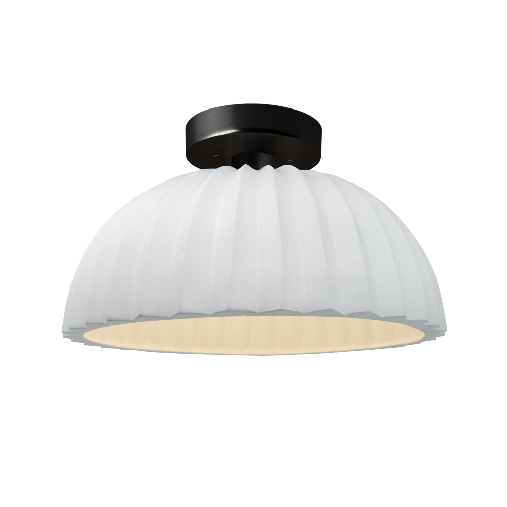 Pleated Dome LED Semi-Flush