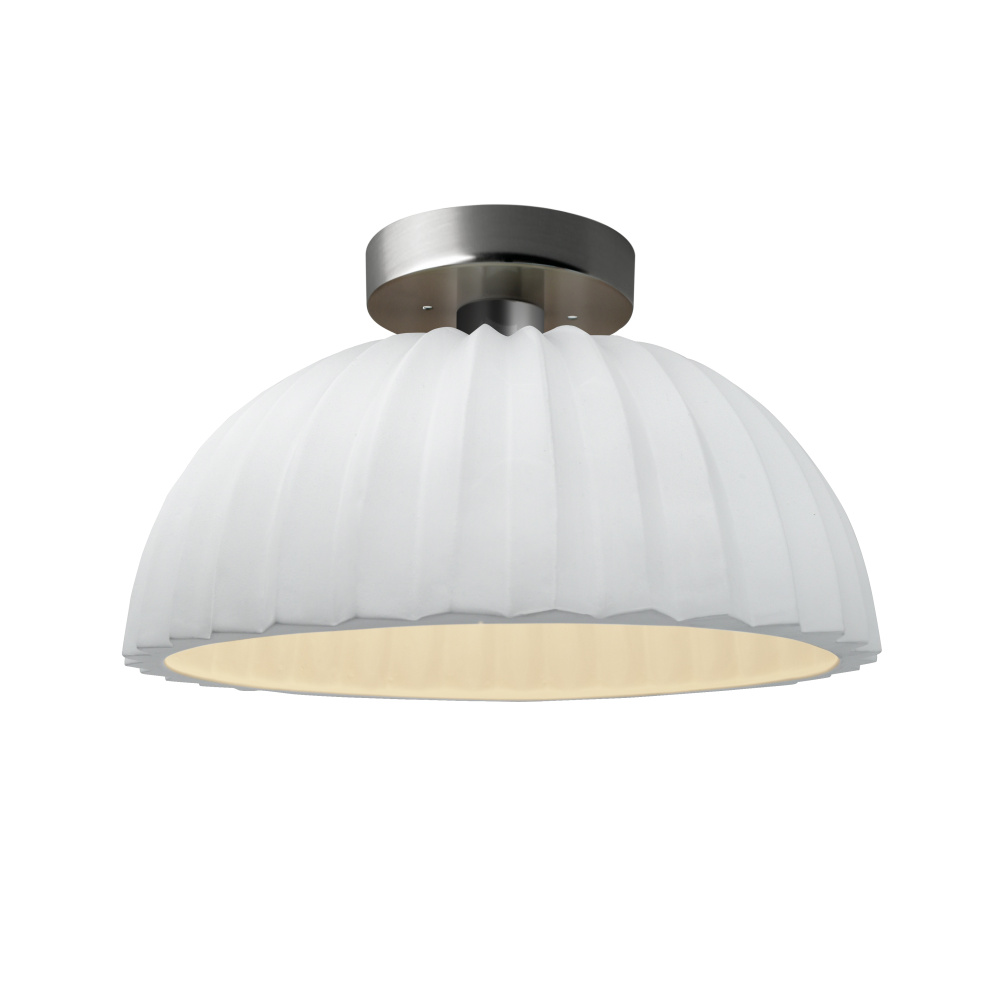 Pleated Dome Semi-Flush