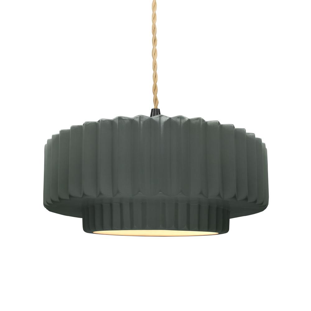 Medium Tier Pleated 1-Light Pendant