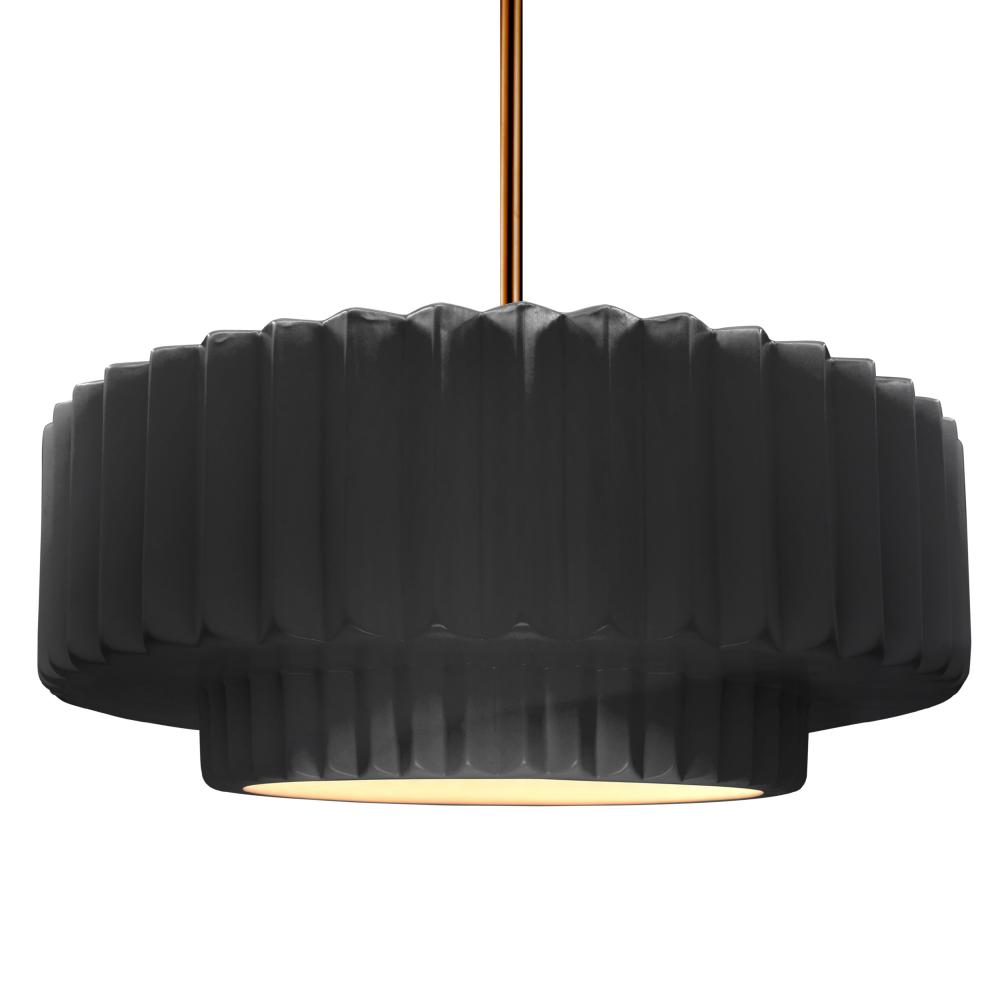 Large Tier Pleated 1-Light Pendant