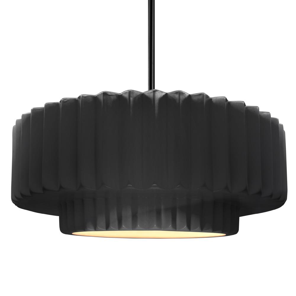 Large Tier Pleated 1-Light Pendant