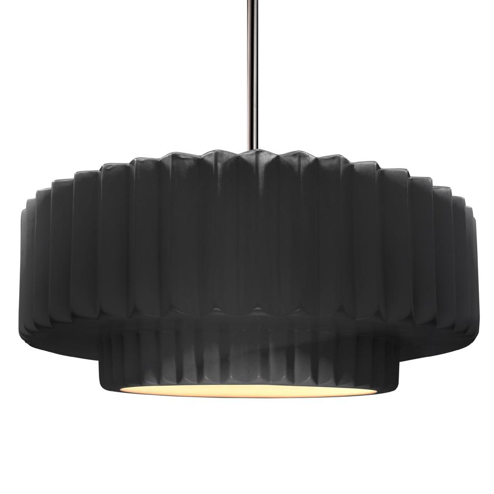 Large Tier Pleated 1-Light Pendant
