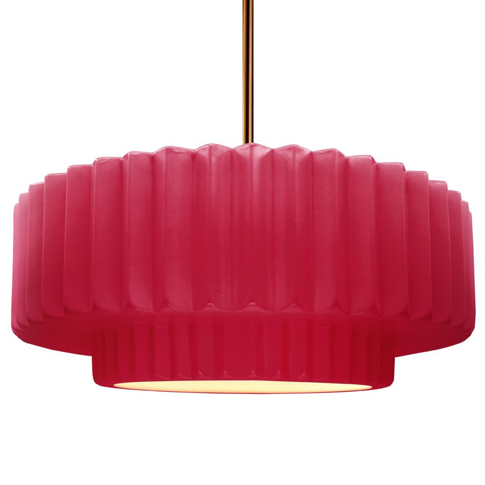 Large Tier Pleated 1-Light Pendant