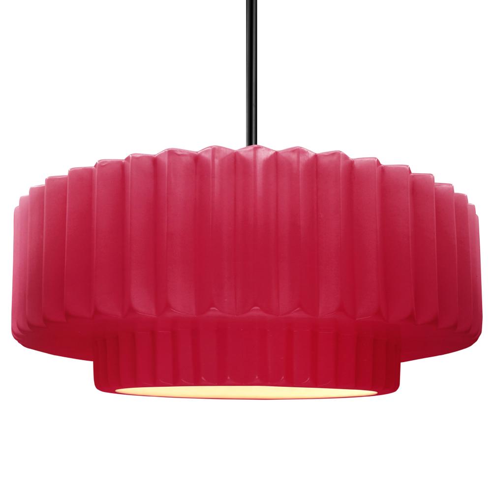 Large Tier Pleated 1-Light Pendant