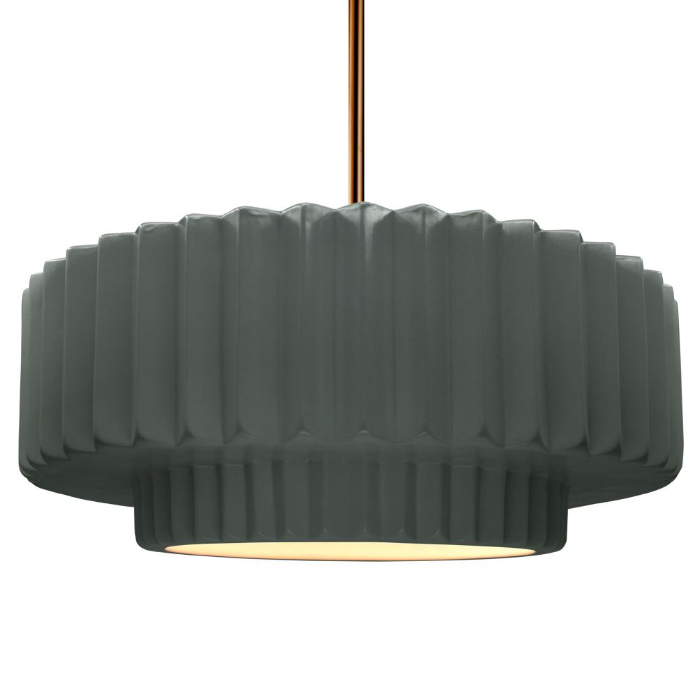 Large Tier Pleated 1-Light Pendant