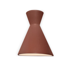 Justice Design Group CER-3100W-CLAY - Retro LED Outdoor Wall Sconce - Closed Top