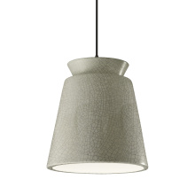 Justice Design Group CER-6427-CKC-MBLK-BKCD - Tall Trapezoid 1-Light Pendant