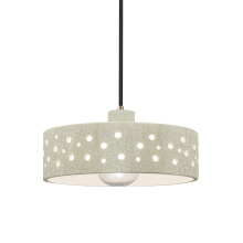 Justice Design Group CER-6467-CKC-ABRS-BKCD - Perforated Dish 1-Light Pendant