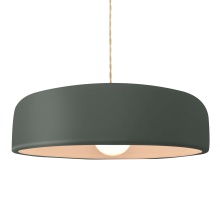 Justice Design Group CER-6575-MGRN-BRSS-RIGID - Large Spire 1-Light Pendant