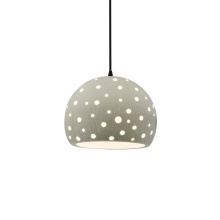 Justice Design Group CER-6580-CKC-MBLK-BKCD - Small Globe 1-Light Pendant