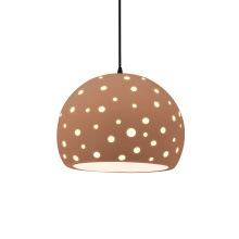 Justice Design Group CER-6585-ADOB-MBLK-BKCD-LED1-700 - Perforated Large Globe LED 1-Light Pendant