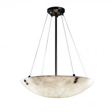Justice Design Group CLD-9662-35-NCKL-F1 - 24" Pendant Bowl w/ PAIR CYLINDRICAL FINIALS