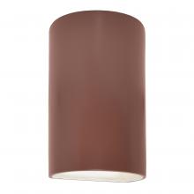 Justice Design Group CER-5265W-CLAY - Large ADA Outdoor LED Cylinder - Open Top & Bottom