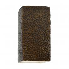 Justice Design Group CER-5915W-HMBR - Small ADA Outdoor LED Rectangle - Open Top & Bottom