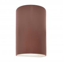 Justice Design Group CER-5940W-CLAY-LED1-1000 - Small ADA LED Cylinder - Closed Top (Outdoor)