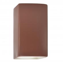 Justice Design Group CER-5950W-CLAY-LED1-1000 - Large ADA LED Rectangle - Closed Top (Outdoor)