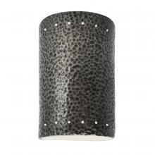 Justice Design Group CER-0990-HMPW - Small Cylinder w/ Perfs - Closed Top
