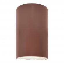 Justice Design Group CER-1260W-CLAY-LED1-1000 - Large LED Cylinder - Closed Top (Outdoor)