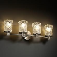 Justice Design Group GLA-8514-16-CLRT-NCKL - Rondo 4-Light Bath Bar