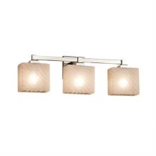 Justice Design Group FSN-8433-55-WEVE-NCKL - Regency 3-Light Bath Bar