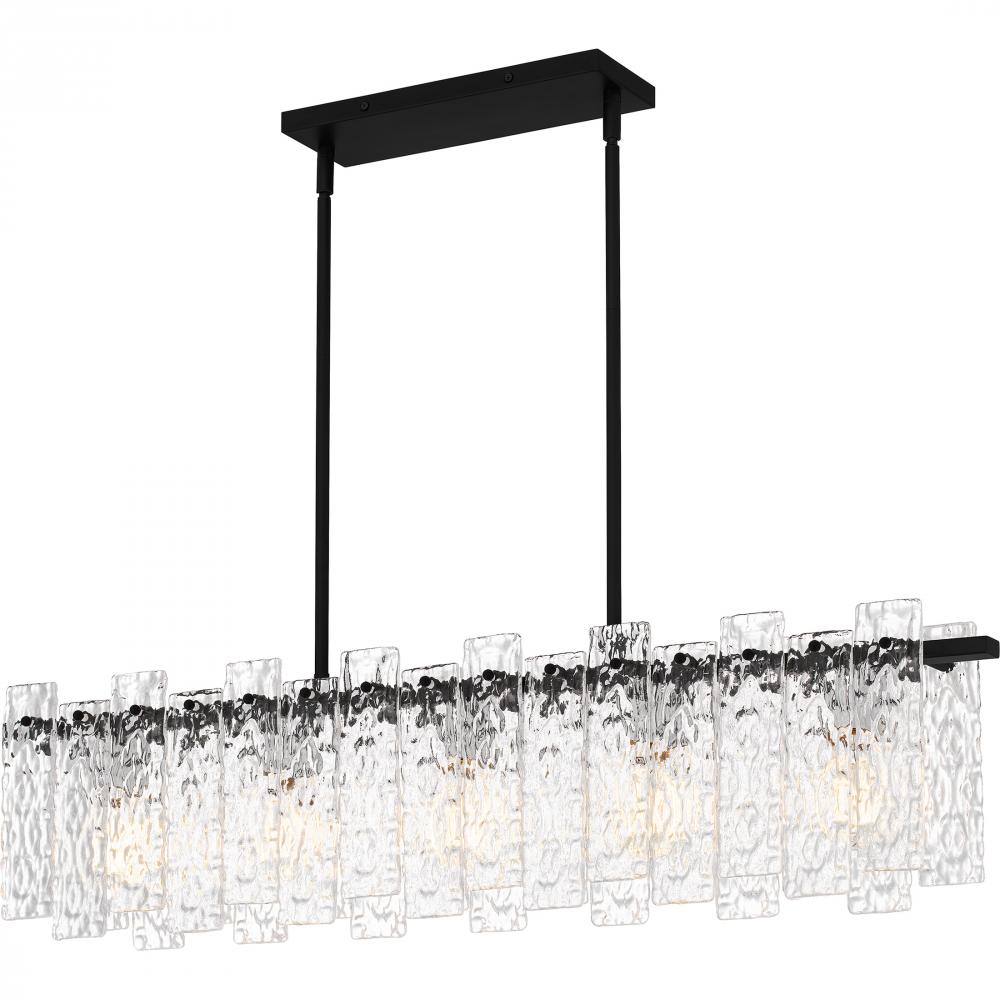 Caspian 5-Light Matte Black Linear Chandelier