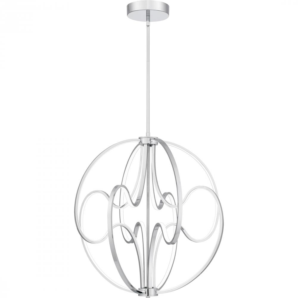 Clairon Integrated LED Polished Chrome Pendant Light
