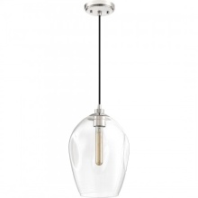 Quoizel NGA1510PK - Nostalgia 1-Light Polished Nickel Mini Pendant Light