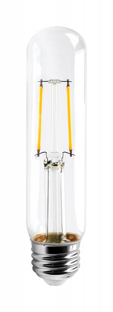 4.3 Watt T10 LED Filament; Clear; Medium base; 3000K; 350 Lumens; 120 Volt