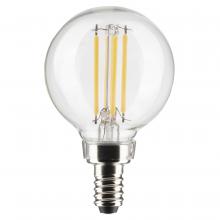 Satco Products Inc. S21209 - 5.5 Watt G16.5 LED Filament; Clear; Candelabra base; 90 CRI; 2700K; 120 Volt