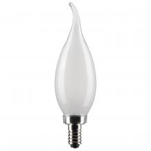 Satco Products Inc. S21308 - 5.5 Watt CA10 LED Filament; Frost; Candelabra base; 90 CRI; 3000K; 120 Volt