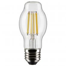Satco Products Inc. S21336 - 8 Watt BT15 LED Filament; Clear; Medium base; 90 CRI; 5000K; 120 Volt