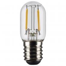 Satco Products Inc. S21343 - 3 Watt T6.5 LED Filament; Clear; Intermediate base; 90 CRI; 3000K