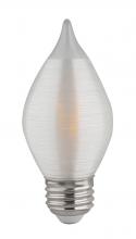 Satco Products Inc. S22713 - 4 Watt C15 LED Filament; Satin Spun; Clear; Medium base; 2700K; 300 Lumens; 120 Volt; Carded