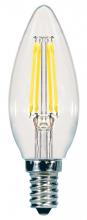 Satco Products Inc. S21274 - 5.5 Watt B11 LED Filament; Clear; Candelabra base; 90 CRI; 3000K; 120 Volt