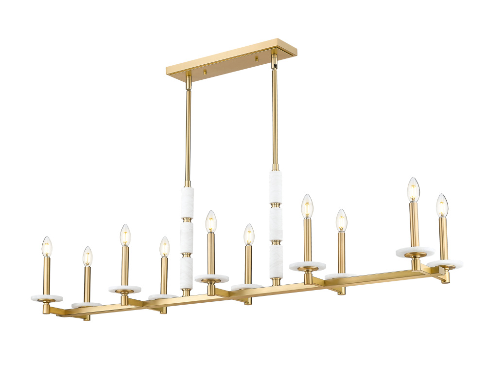 10 Light Linear Chandelier