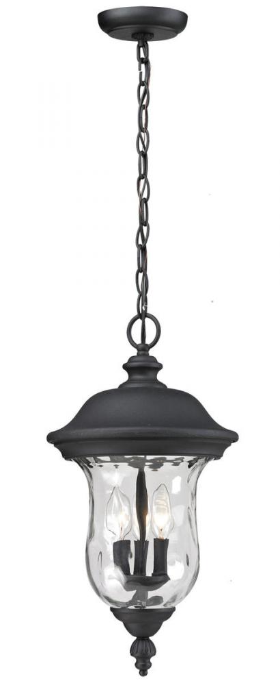 3 Light Outdoor Chain Mount Ceiling Fixture