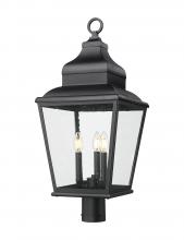 Z-Lite 5029PHBR-BK - 3 Light Outdoor Post Mount Fixture