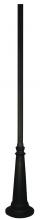 Z-Lite 512POST-BK - 3IN Fitter Outdoor Round Heavy Post w/Tapered Base - 10 Foot