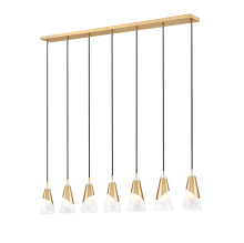 Z-Lite 828P6-7L-MGLD - 7 Light Linear Chandelier