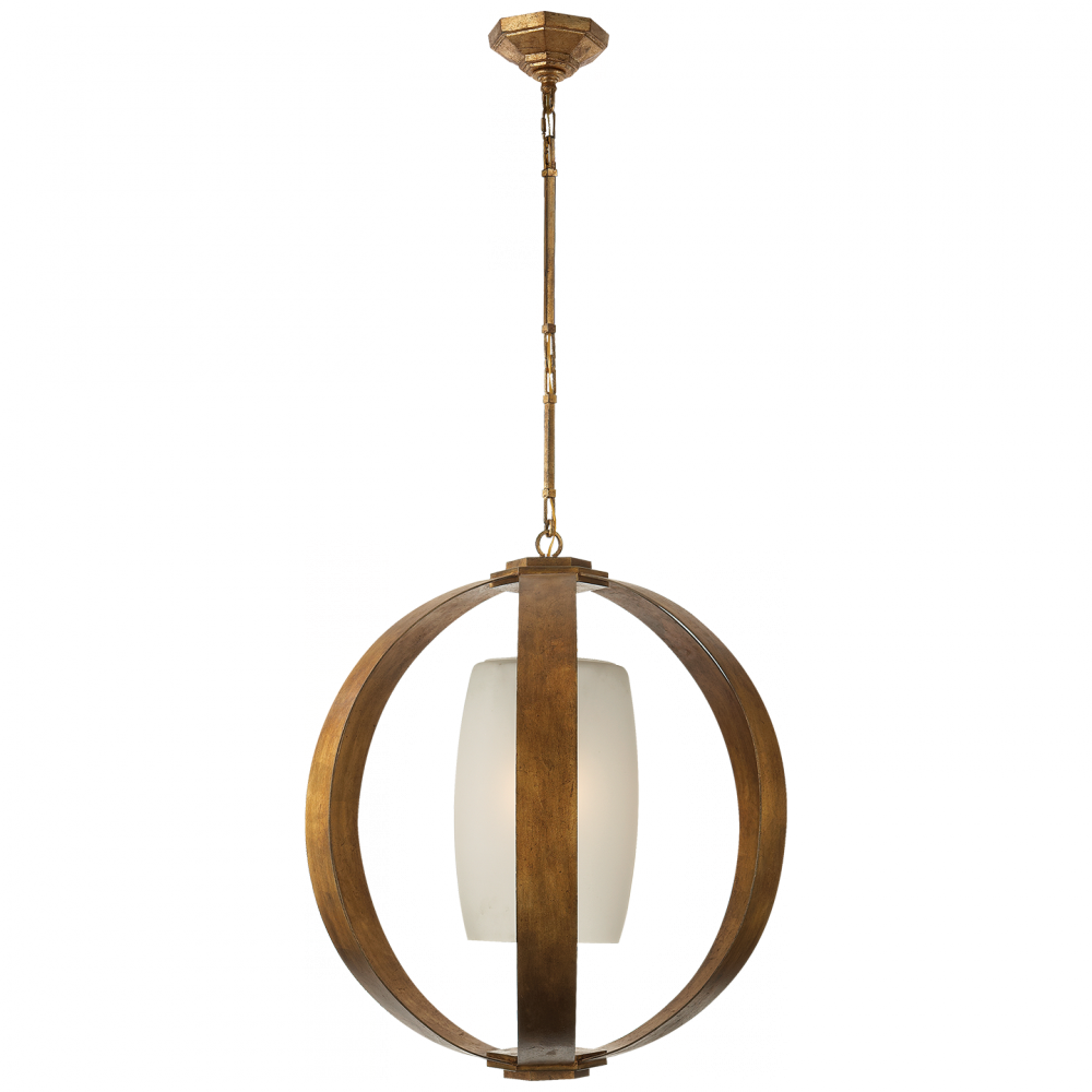 Metal Banded Large Lantern