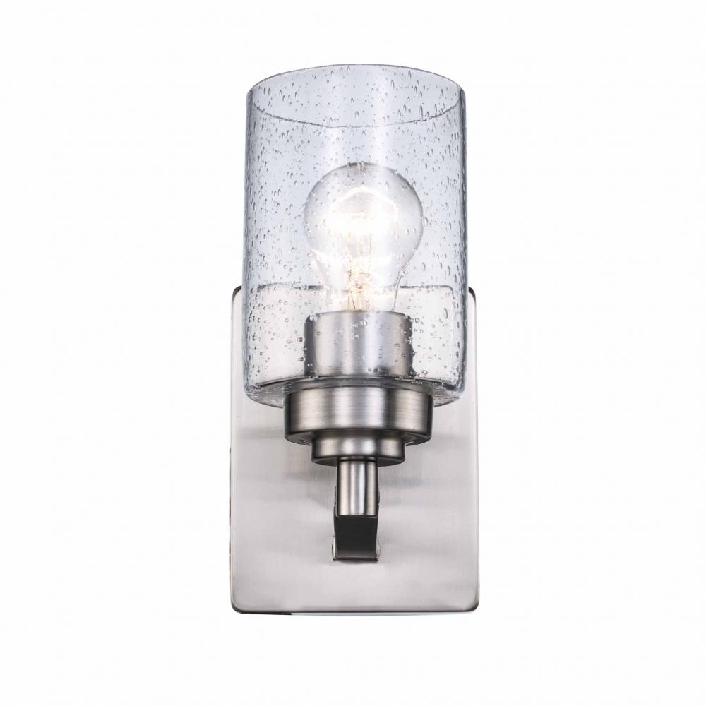 1LT WALL SCONCE-DOUBLE DISK-BN