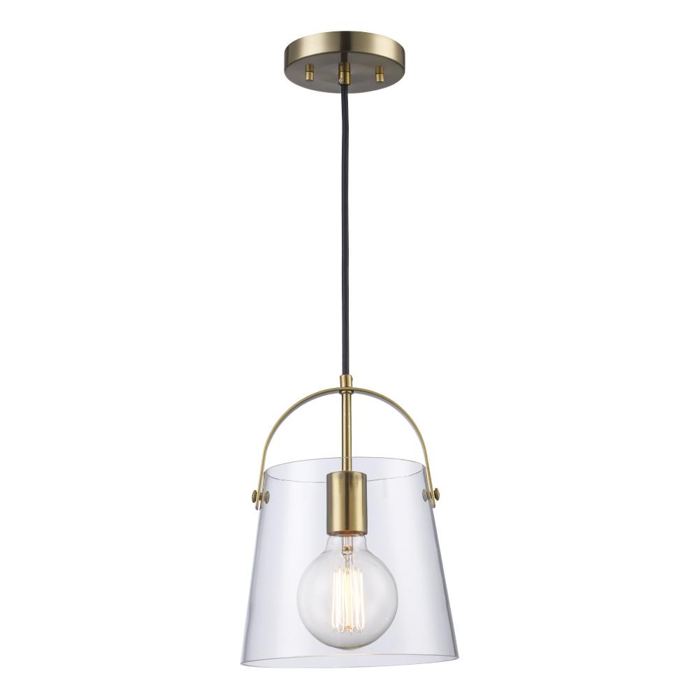 1LT PENDANT-8" TOP HANDLE-AG